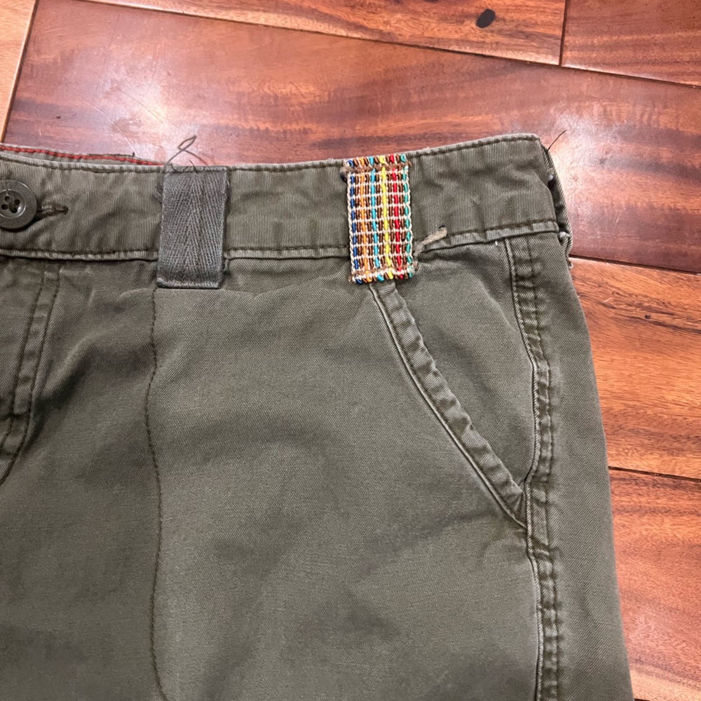 Dickies Women’s Crop Green Olive Cargo Pants 10 M L - Picture 2 of 6